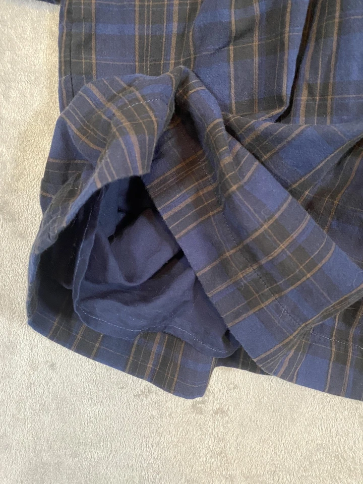 Gap Shirt Dress Womens Sz S Navy Plaid Lined Pockets Long Sleeve Preppy Academia - Image 2 of 4