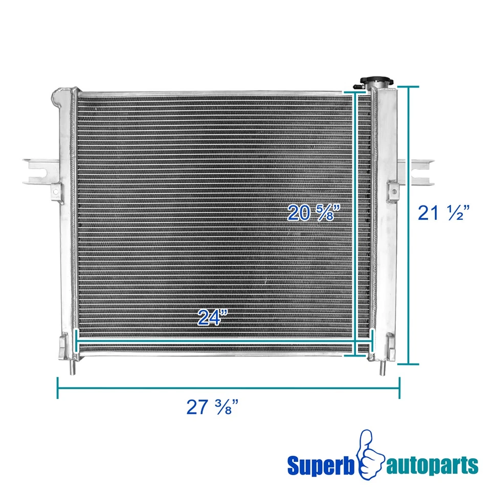 Fits 1999-2004 Jeep Grand Cherokee 2-Row Aluminum Performance Cooling Radiator — 第 4/4 张图片