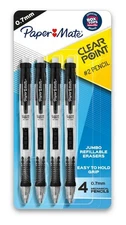 Paper Mate Clearpoint Mechanical Pencils, 0.7mm, #2 Lead, 4 Count