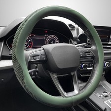 Universal 15 Inch Car Steering Wheel Cover Microfiber Leather Non-slip Green Universal 15 Inch Car Steering Wheel Cover Microfiber Leather Non-slip Green