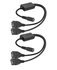 5-25V DC to DC Buck Converter,5.5mm 2.1mm Female to Dual USB 5521 to Dual USB