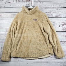 Vineyard Vines Shep Shirt Teddy Funnel Neck Pullover Womens Large Camel Relaxed
