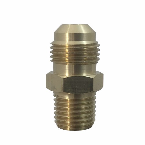 Connector Fitting, Coupling Adapter 3/8”  Male Flare x 1/4 in MNPT, Brass