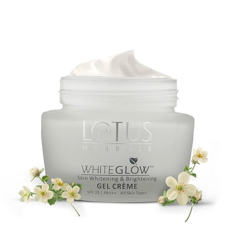 Crème-gel éclaircissante Lotus Herbals WhiteGlow - 40g, Pour Le Visage, Taches Et Acné, Parfum Herbal