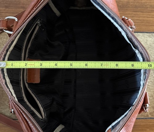 Vtg Handmade Old Florence Italy Leather Duffle Purse Bag Detachable Strap Nice! - Picture 13 of 13