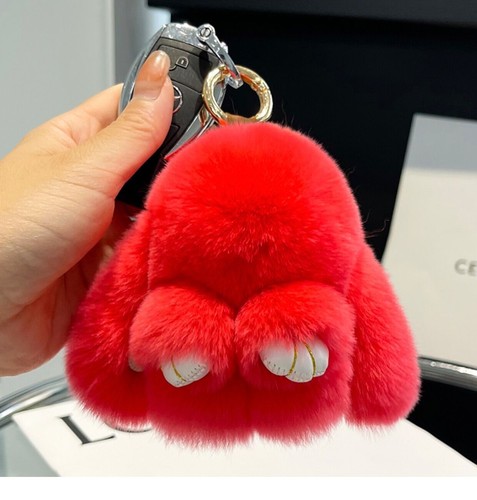Gifts Cute Soft Bunny Keychain Pendant Fluffy Toy Key Chain Bag Plush Pendant - Picture 15 of 22