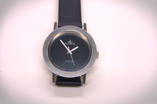 DUGENA Damenuhr vintage 1970er - Blau mit blauem Band - Handaufzug - läuft gut - Bild 6 von 6