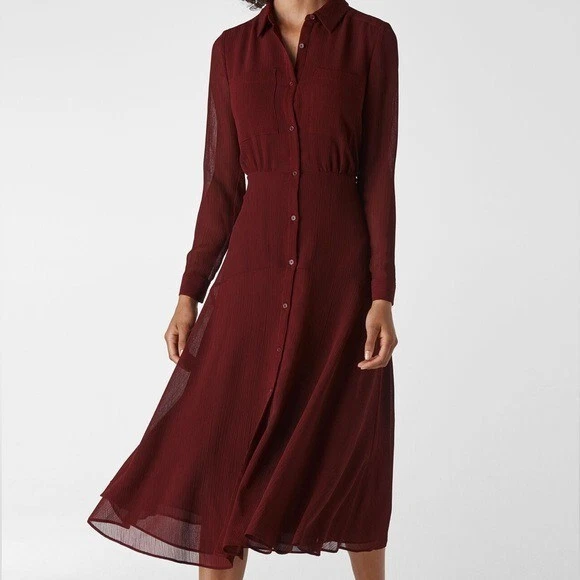 WHISTLES carys midi shirt dress 6 eBay
