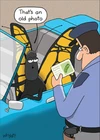 Old Photo  Butterfly and Policeman Funny Birthday Card for Him  Man  Men