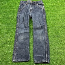Vintage 70 s Youth Kids Blue Jean Denim Pants 22x20 Talon Zipper Made in USA