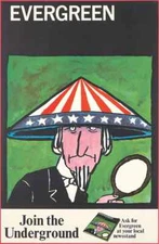 'Evergreen - Join the Underground' Original Vintage Poster by Tomi Ungerer, 1969