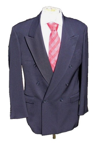 Pierre Cardin Men's Ink Blue Tailored Fit Wool Blend Suit - 2-Piece Modern Business Suit