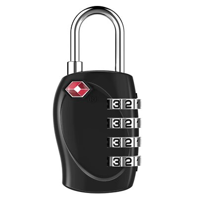 1 Pack Luggage Suitcase Locks 4 Dial Combination TSA Approved Travel Black Small