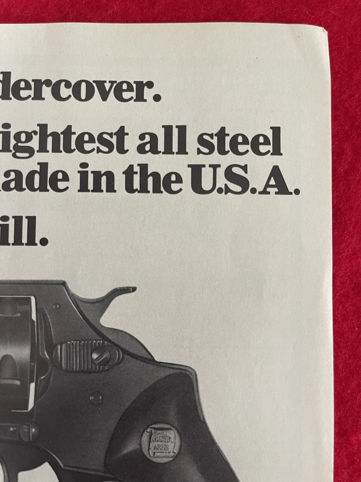 Vintage 1978 Charter Arms Undercover Firearm Print Ad- Ad Only - Image 3 of 4