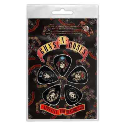Guns 'N' Roses Schädel 5 X Gitarrenplektrum Pack