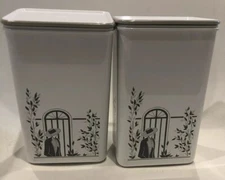Mepal Rosti Canisters Holland Retro White Grey Plastic Storage X 2 Jar Container