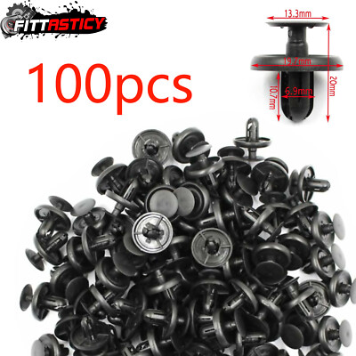 100x #90467-10183 fender retainer nylon black fastener car clips for Toyota