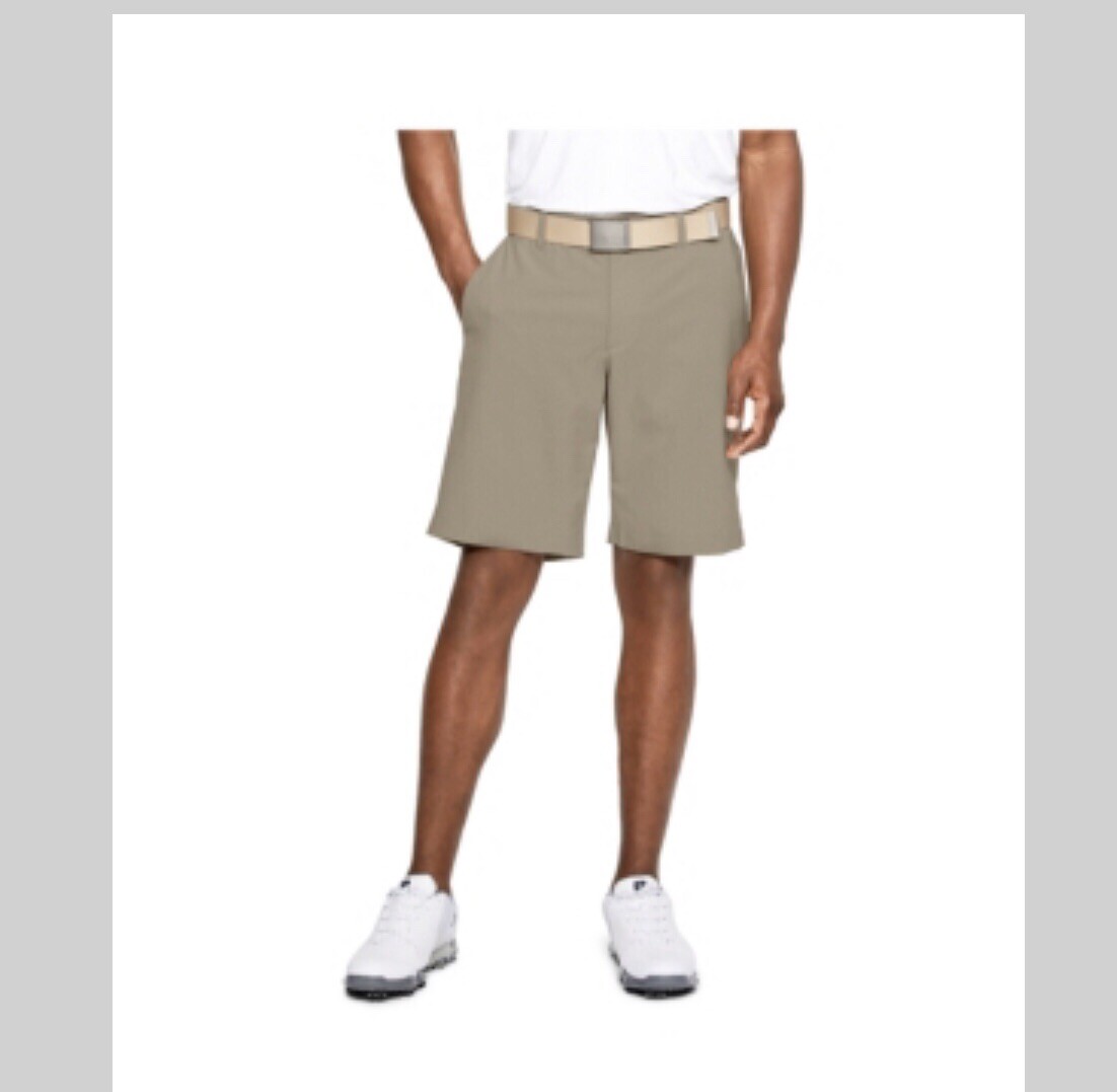 Under Armour UA FlatFront Showdown Vented Golf Shorts 1309551 Khaki