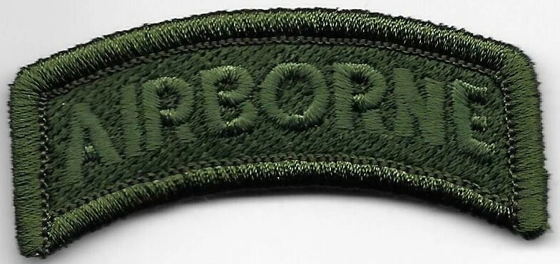 Green 101st Airborne Division Tab Patch Fits For VELCRO® BRAND Loop Fastener - Image 2 of 2