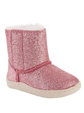 Wonder Nation Girls Infants Faux Shearling Boots Size 3 Pink Glitter Color NEW