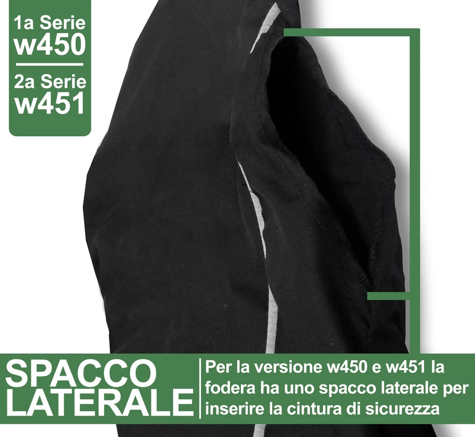 COPRISEDILI COMPATIBILE PER AUTO SMART TWO W450 1 SERIE - VIOLA - Immagine 3 di 3