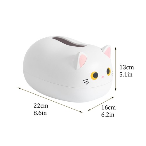 Nordic Cat Tissue Box Desktop Toilet Paper Holder Kitchen Napkin Storage - Picture 16 of 20