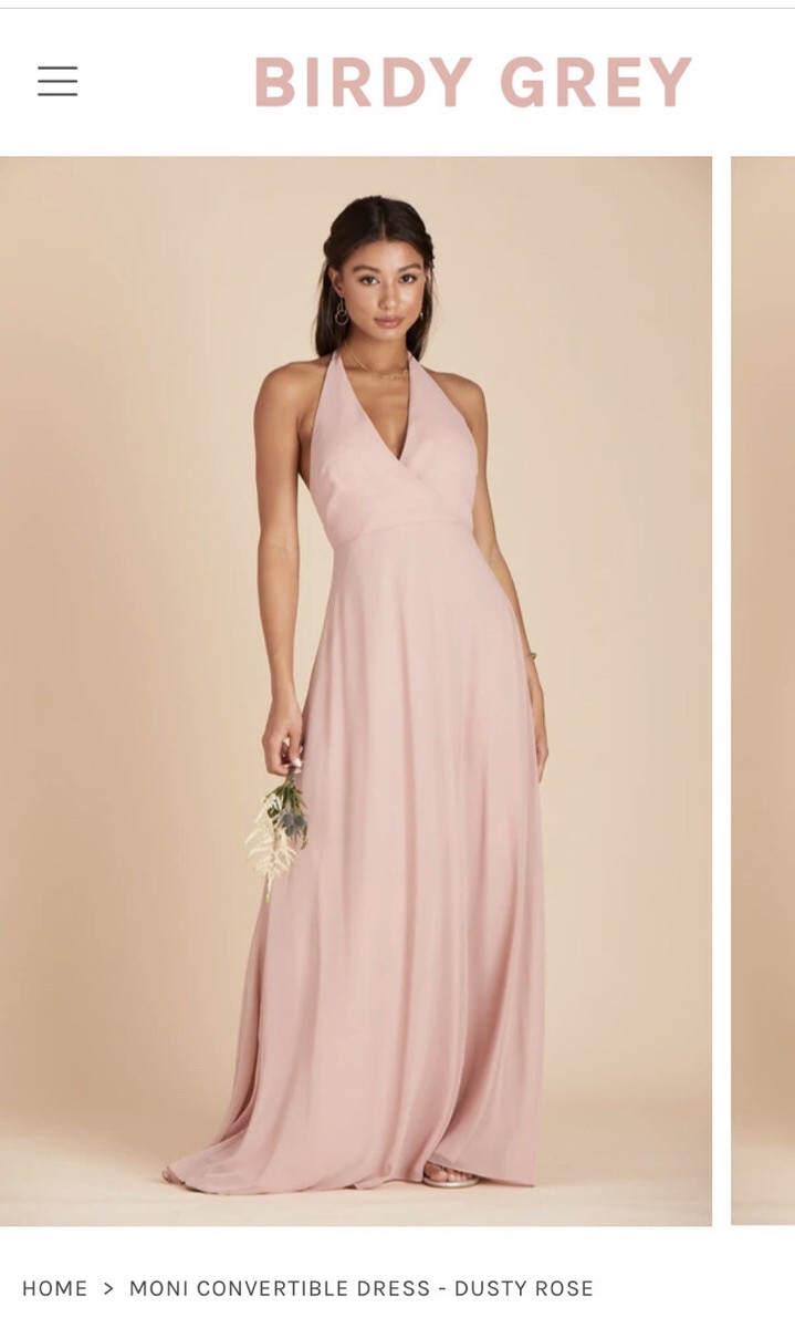 Birdy Grey Dusty Rose Moni Convertible Dress, Size Small | eBay