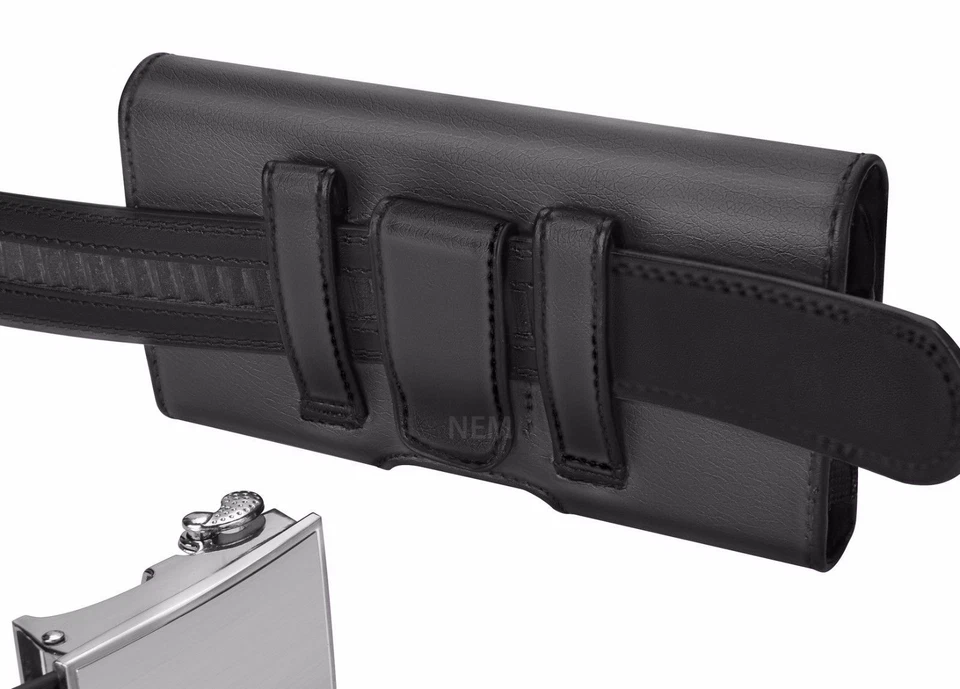 Kyocera DuraXV LTE Flip Phone Leather Holster Case Pouch with Belt Loop & Clip - Image 4 of 4