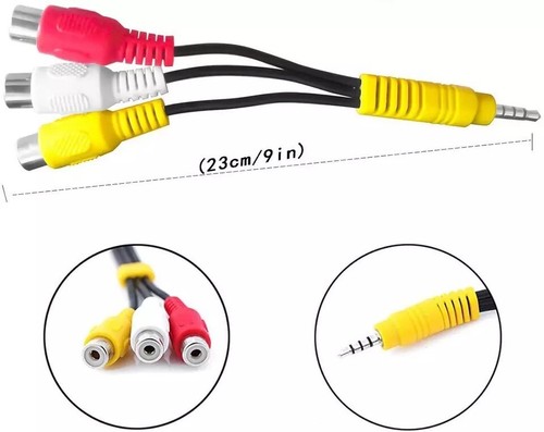 Adaptador Av Video Av Componente Adaptador Cable Repuesto para Tcl Tv 3 Rca a A... - Imagen 3 de 3