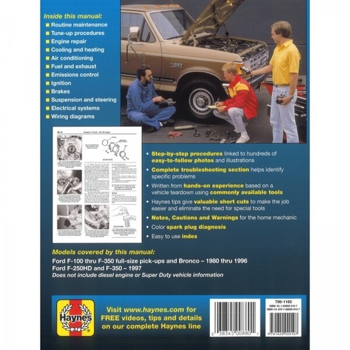 Ford Pick-ups Bronco 1980-1997 manuale riparazione Haynes - Foto 2 di 5