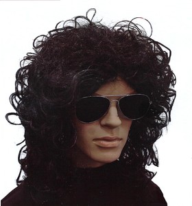 70s 80s Popstar Wig Punk Party Fancy Curly Long Hair Rock N Roll