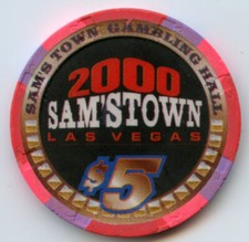 5 Sam's Town Millennium 2000 LE Chip Las Vegas 1999