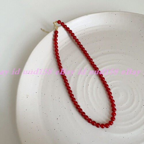 Gargantilla de piedra de ónix con cuentas de cornalina roja natural collar de cristal curativo - Imagen 3 de 4