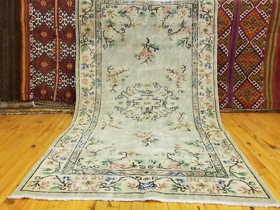  Vintage 1960-1970's Turkish Isparta Rug 3'11'' × 6'9'' 