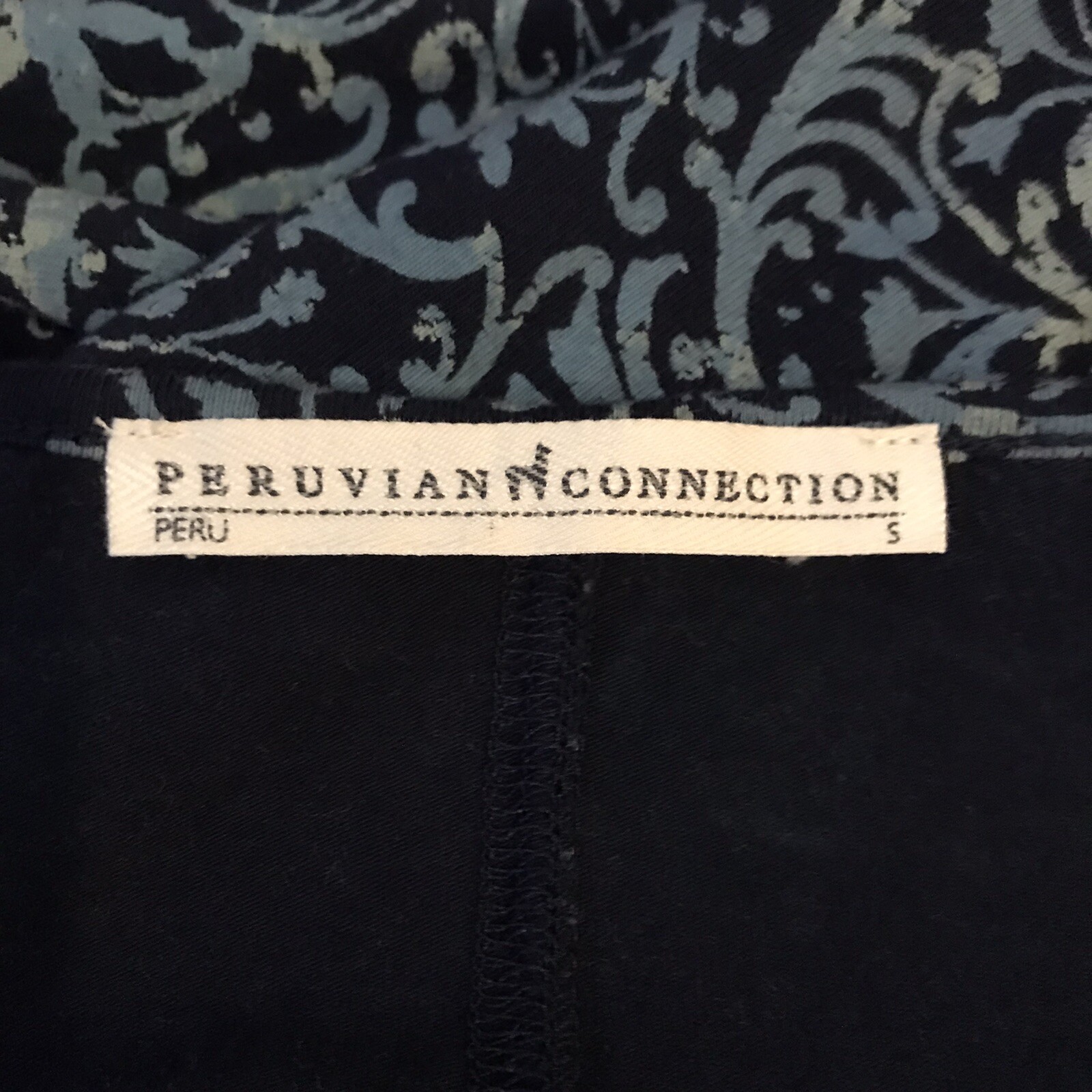 Peruvian Connection Batik Vine Print Midi Dress S… - image 6