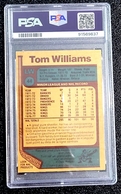 PSA 8 NM/MT 1977 TOM WILLIAM O-PEE-CHEE #44 HOCKEY KINGS G2358 | eBay