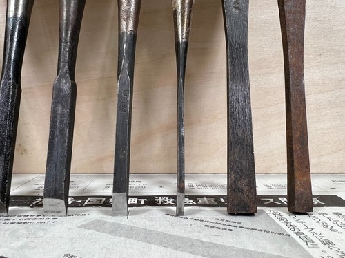 Vintage Japanese Chisel 12set Nomi /Hand Plane Saw Iron Hammer Hand Tool/d66 - Picture 10 of 21
