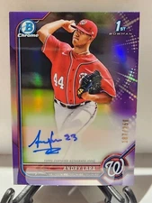 2022 Bowman Chrome Andry Lara 1st Prospect Purple Refractor Auto /250 #CPA-AL