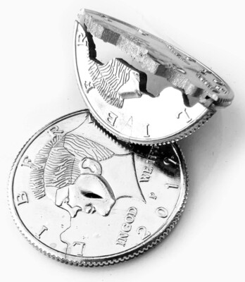 1 Set Four Coin To One Big Half Dollar Coin Magic Tricks Magician Trick
