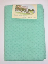 Cotton Park Cottage Tablecloth ~ Aquamarine Diamond ~ 60" x 84" Rectangular NEW