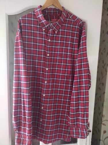 used mens xxxl Izod red check shirt pit to pit29 inch L36 inch good condition - Picture 3 of 10