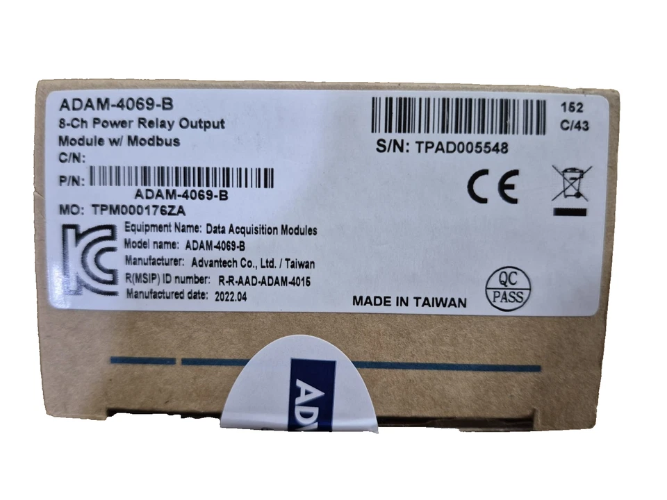 Advantech ADAM-4069-B 8-Channel Power Relay Output Module - Image 3 of 4