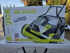 Sun Joe 24V-CRLM15 24-Volt iON Cordless Push Reel Mower Kit w Battery Charger