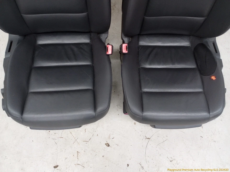 Audi A6 S6 C6 SEDAN Pair Of Left & Right Front Leather Seat Black Fits 2005-2011 Foto 2 de 4