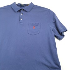 Polo Ralph Lauren Polo Shirt Mens XL Blue Classic Fit Cotton Pocket Pony Logo
