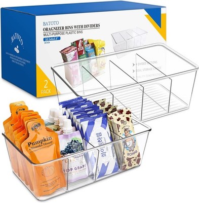 Batoto Pantry Organization and Storage Bins, medium-sized, lucency 