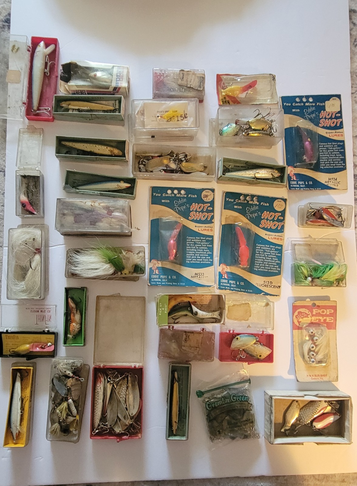 Lot of Various Fishing Lures: Crank & Spinners, Wiggle Baits, Spoons - Image 1