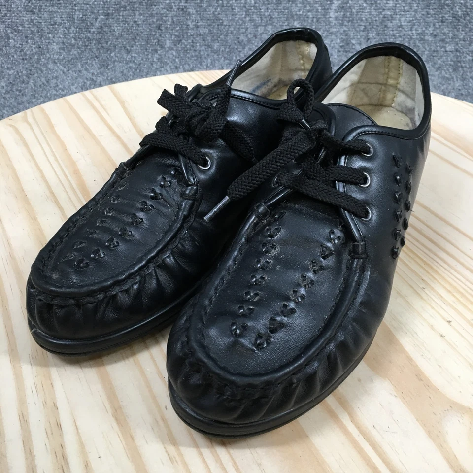 Zapatos Softspots Mujer 11 Estrechos Negros Bonnie Lite Oxford Cuero Con Cordones Informales Foto 3 de 4