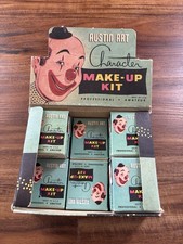Vintage Austin Art Character Make-up Kit With 9 Boxes Inside Display Box USA