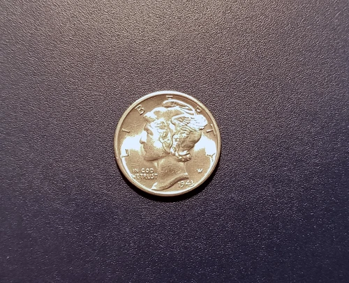 Gem BU FSB 1943-D Mercury Dime